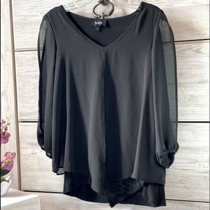 Sheer Lace split sleeve top